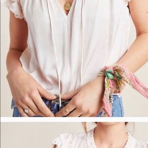 Gorgeous Flutter Lace Sleeved Anthropologie Top